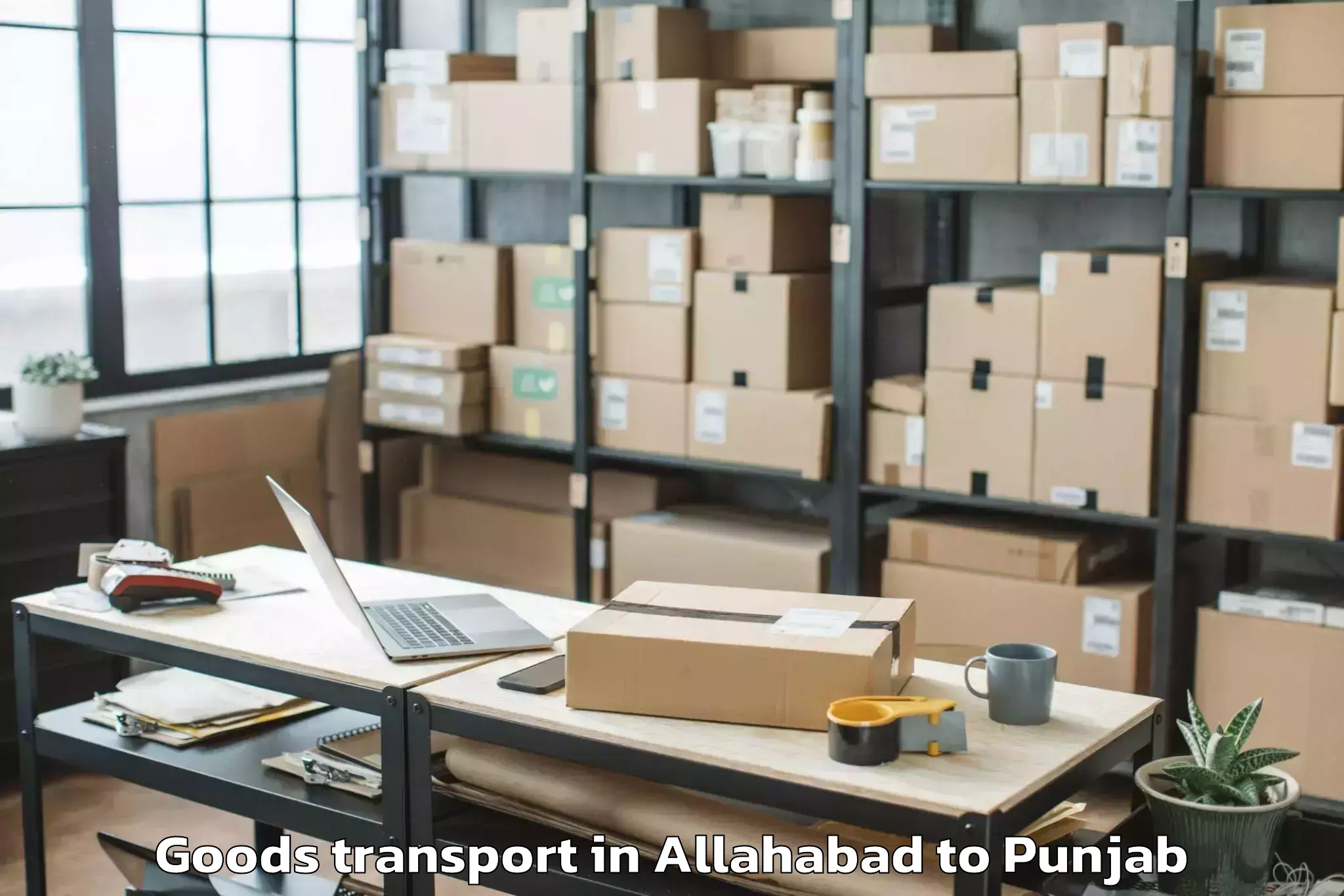 Book Allahabad to Barnala Goods Transport Online